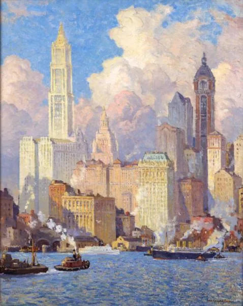 Hudson-floden, New York - Colin Campbell Cooper