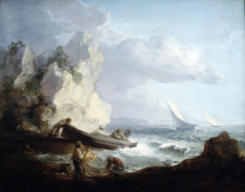 Havnebord med fiskere - Thomas Gainsborough