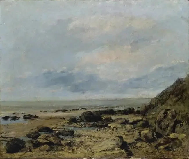 Havudsigt med klipper - Gustave Courbet