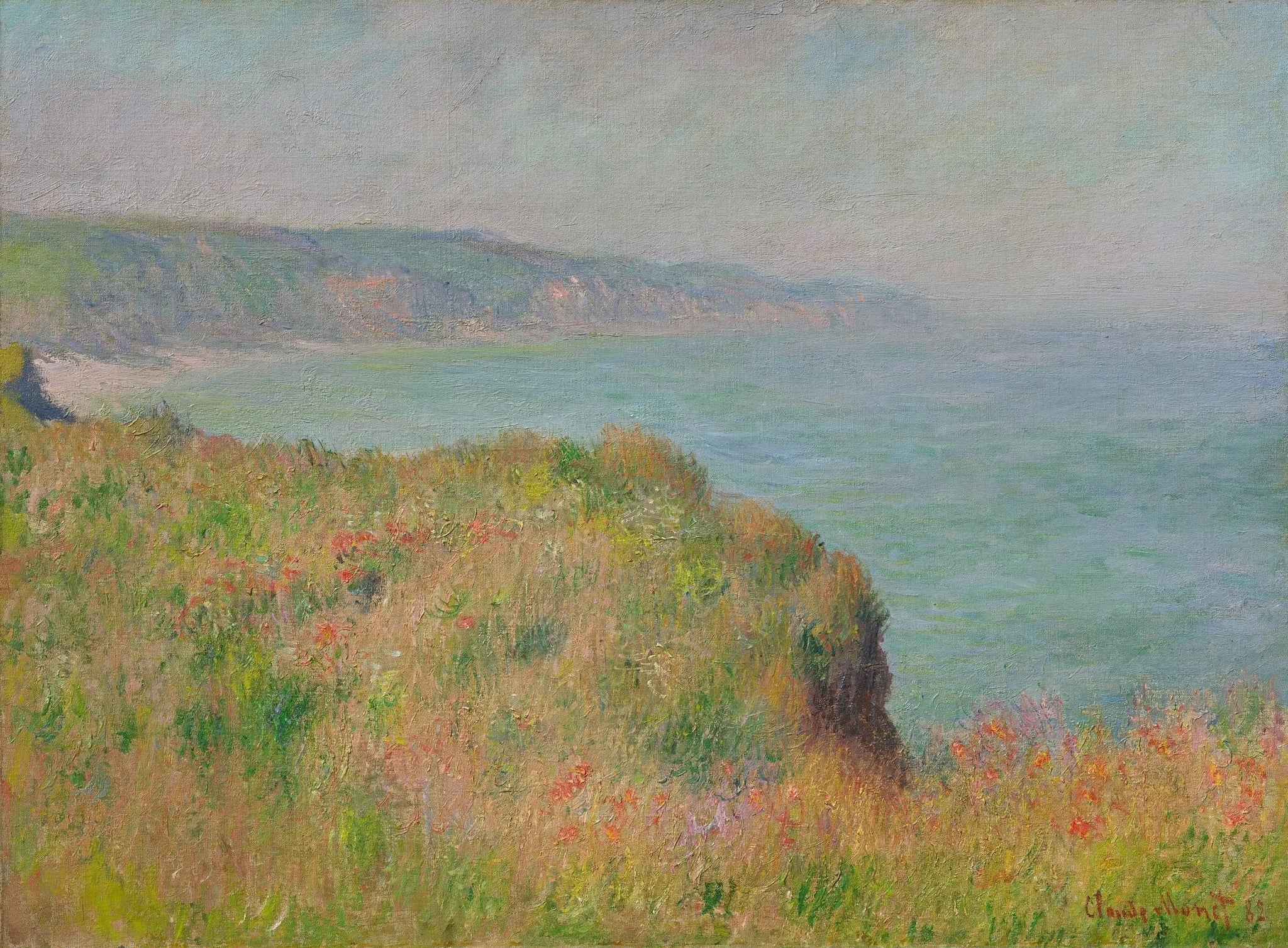 Bord de la falaise à Pourville W752 par Claude Monet, Museum Barberini
