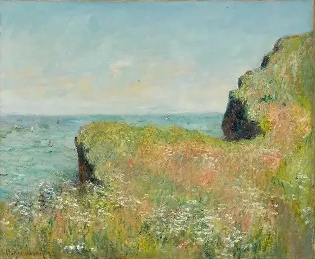 Kant af klippen i Pourville W757 - Claude Monet