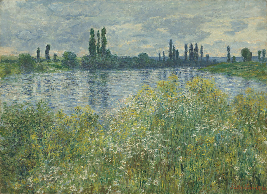 Seinens bredder ved Vétheuil W597 - Claude Monet