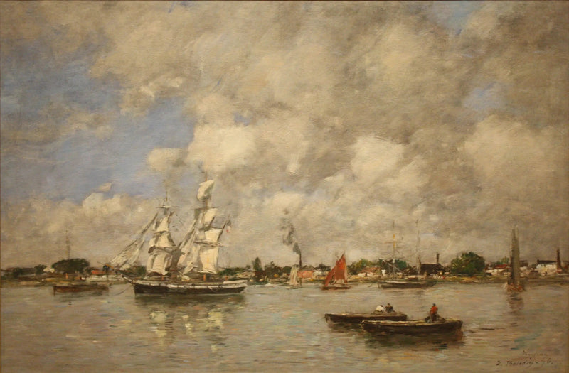 Bordeaux, Både på Garonne - Eugène Boudin