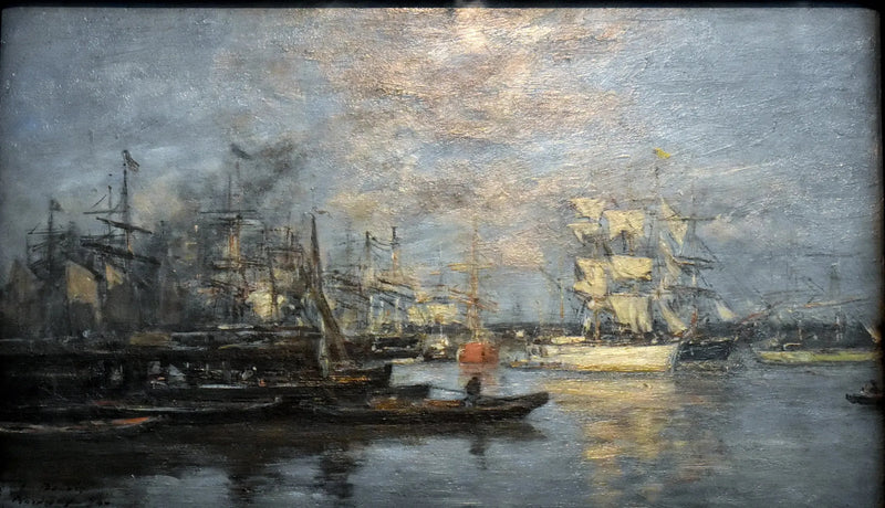 Bordeaux. Den hvide slør. Aftenens effekt - Eugène Boudin