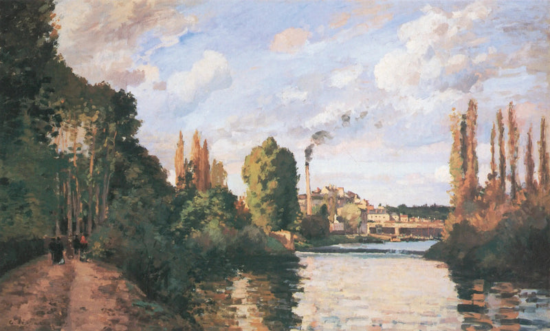 Vandkanten ved Pontoise - Camille Pissarro