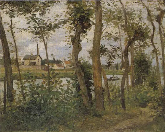 Oise bredder ved Pontoise - Camille Pissarro