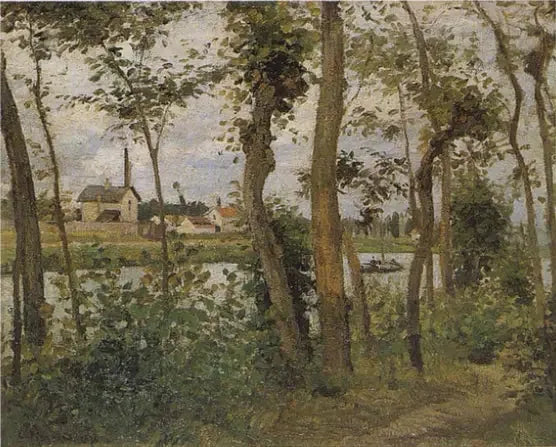 Oise bredder ved Pontoise - Camille Pissarro