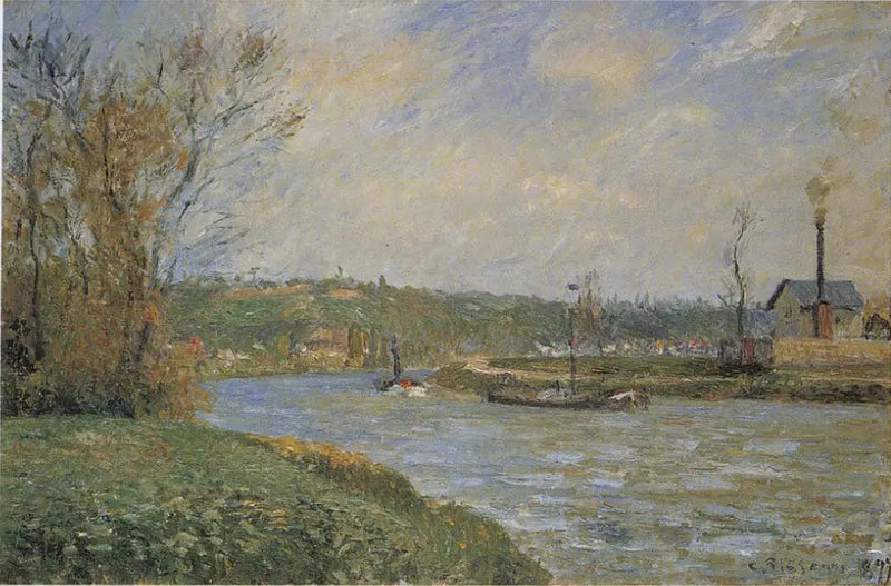 Oise bredder nær Pontoise - Camille Pissarro