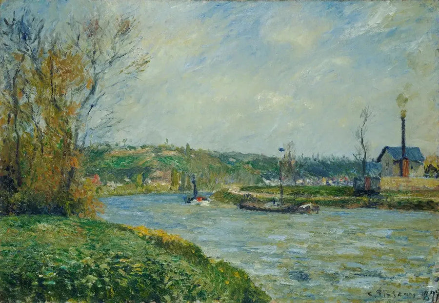 Oise bredder nær Pontoise - Camille Pissarro