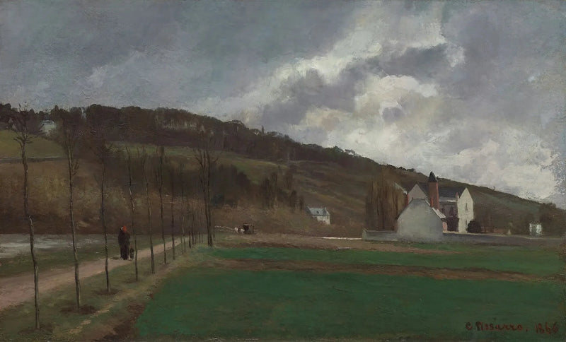 Marne bredder om vinteren - Camille Pissarro