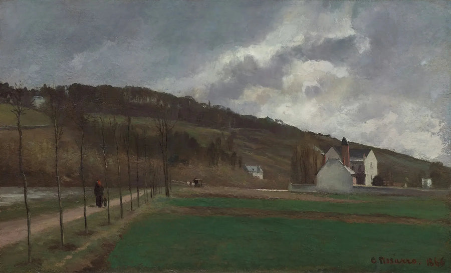 Marne bredder om vinteren - Camille Pissarro