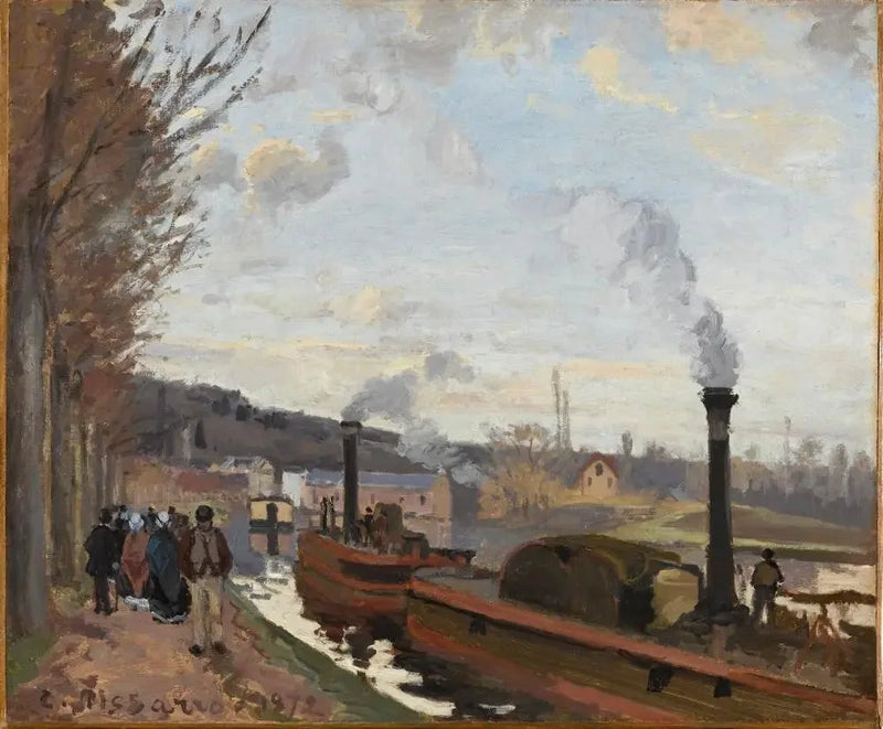 Seinebredderne ved Bougival - Camille Pissarro