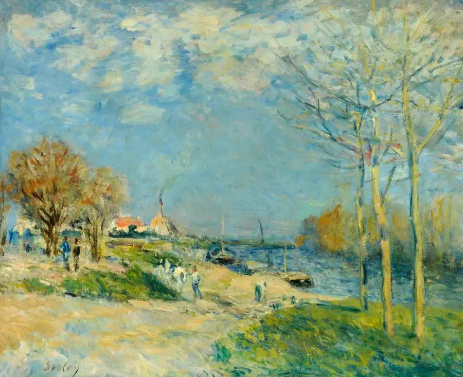 Seinebredderne ved Port-Marly - Alfred Sisley