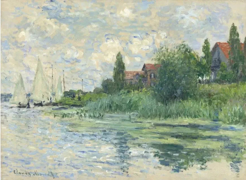 Seinens bredder ved Petit-Gennevilliers W333 - Claude Monet