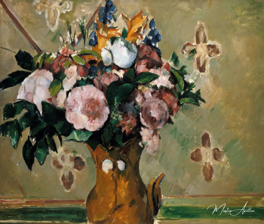 Botte de fleurs dans un vase I brun - Paul Cézanne - Reproductions de tableaux et peintures haut de gamme