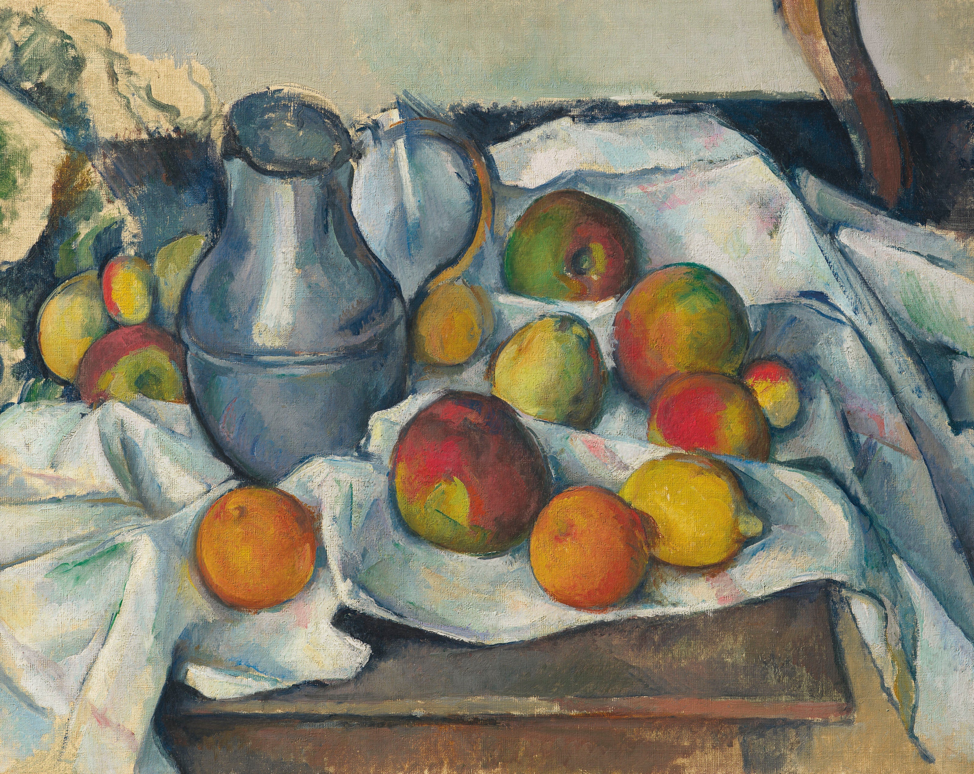 Kedel og frugter - Paul Cézanne