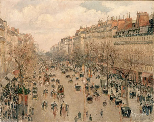 Boulevard Montmartre, soleil après-midi - Camille Pissarro - Reproductions de tableaux et peintures haut de gamme