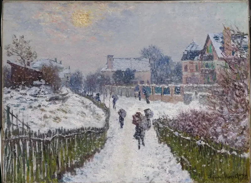 Boulevard Saint-Denis, Argenteuil, om vinteren W357a - Claude Monet