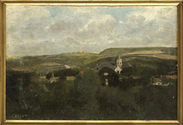 Boulogne-sur-Mer, et hjørne af byen - Jean-Baptiste Camille Corot
