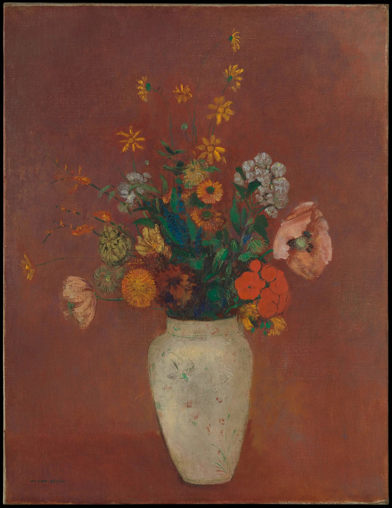 Buket i en kinesisk vase - Odilon Redon