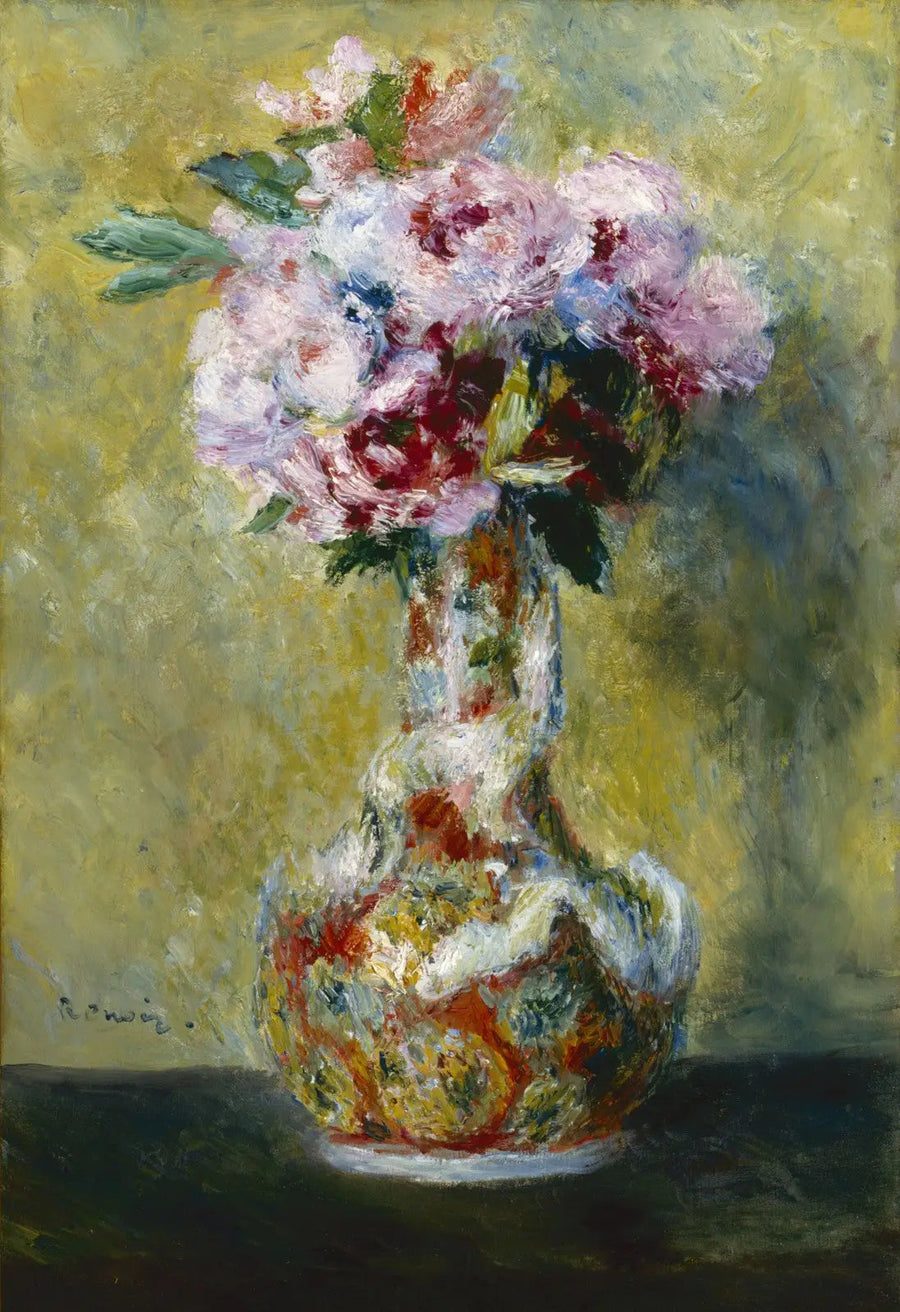 Buket i en vase - Pierre-Auguste Renoir