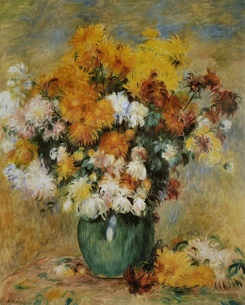Chrysanthemum Bouquet - Pierre-Auguste Renoir