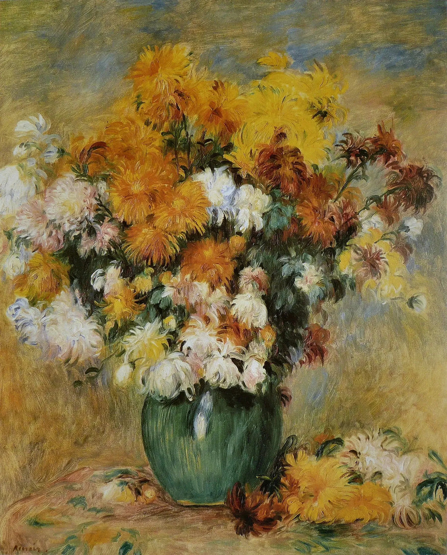 Chrysanthemum Bouquet - Pierre-Auguste Renoir