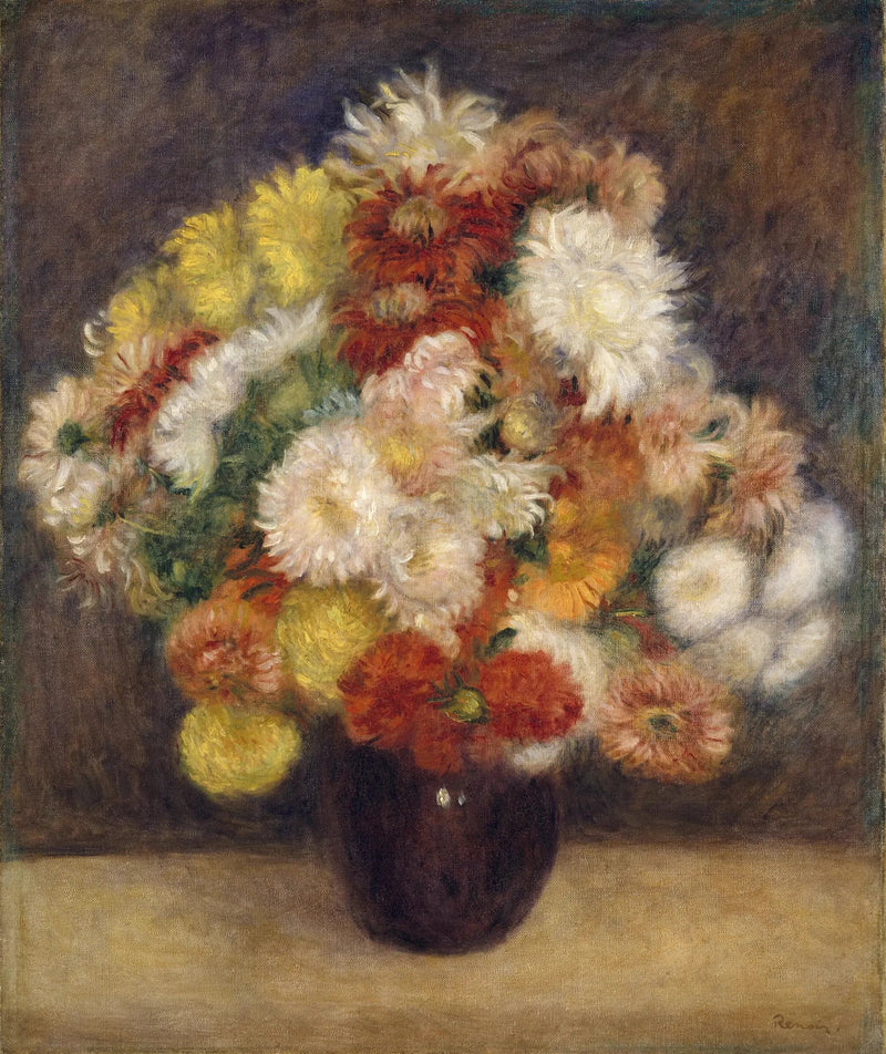 Chrysanthemum Bouquet - Pierre-Auguste Renoir