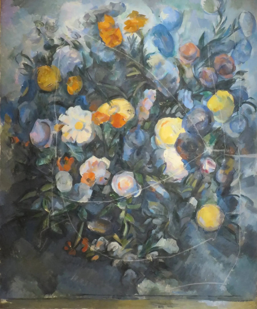 Blomsterbuket, efter Delacroix - Paul Cézanne