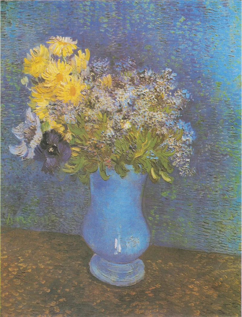 Blomsterbuket i en blå vase - Vincent van Gogh
