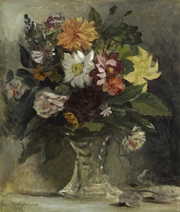 Blomsterbuket - Eugène Delacroix