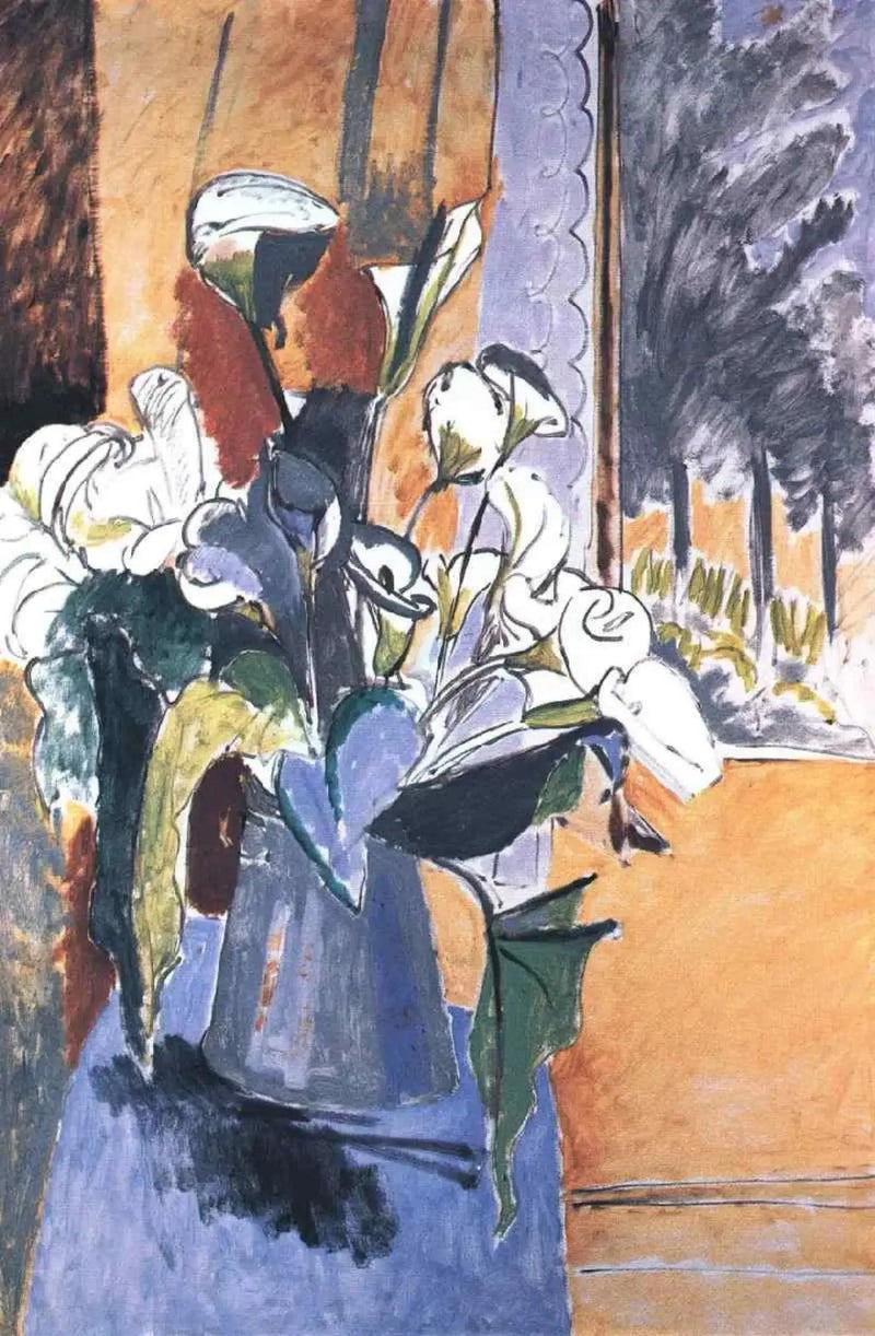 Blomsterbuket på en veranda - Henri Matisse