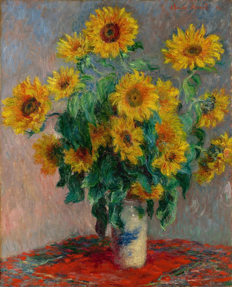 Bukket af solsikker - Claude Monet