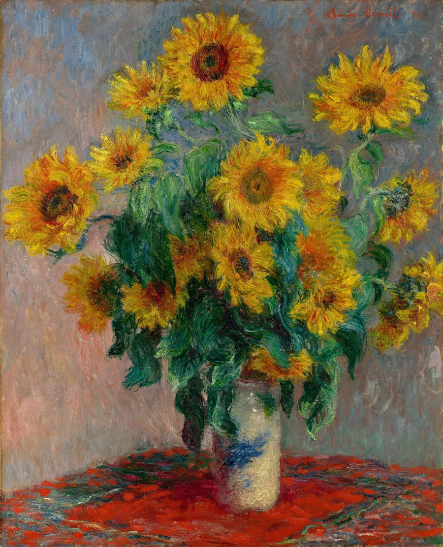 Bukket af solsikker - Claude Monet