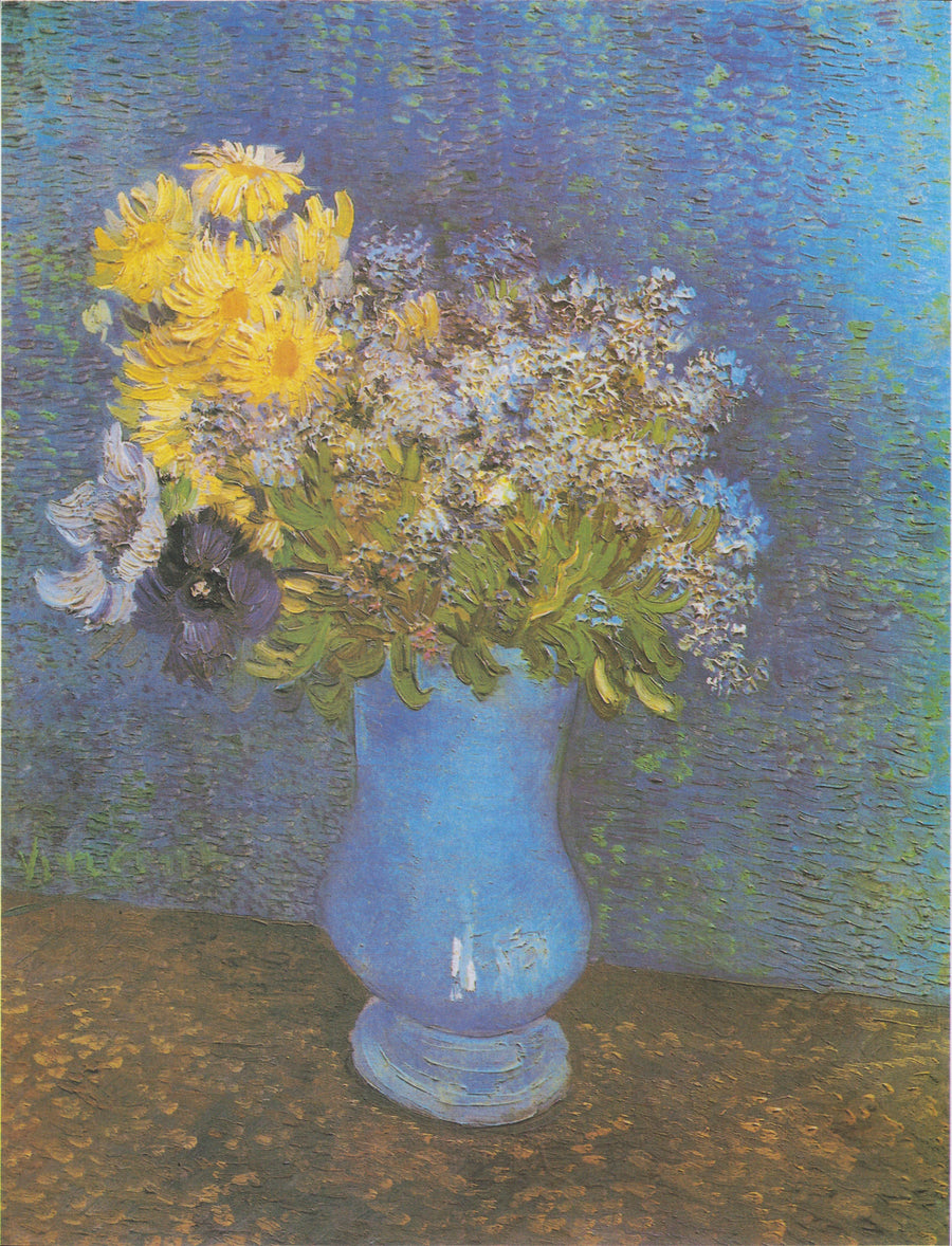 Blomsterbuket i en blå vase - Vincent van Gogh