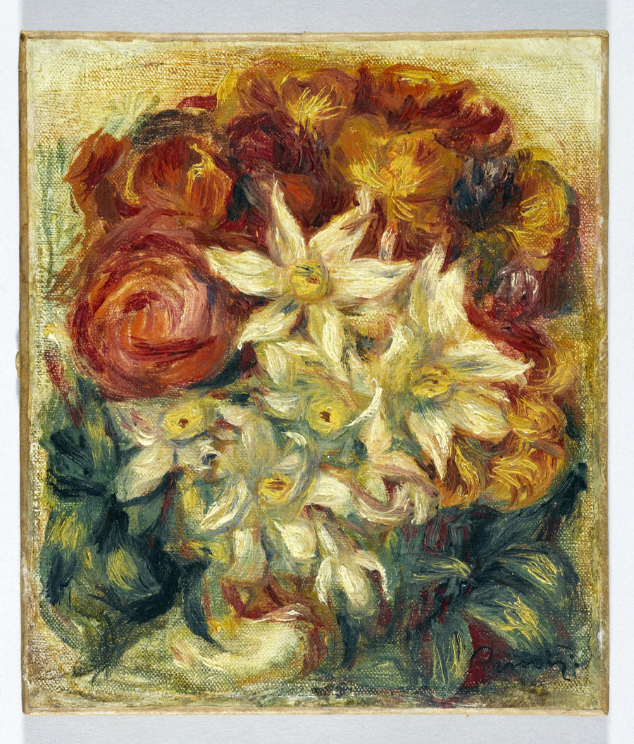 Buket af påskeliljer og roser - Pierre-Auguste Renoir