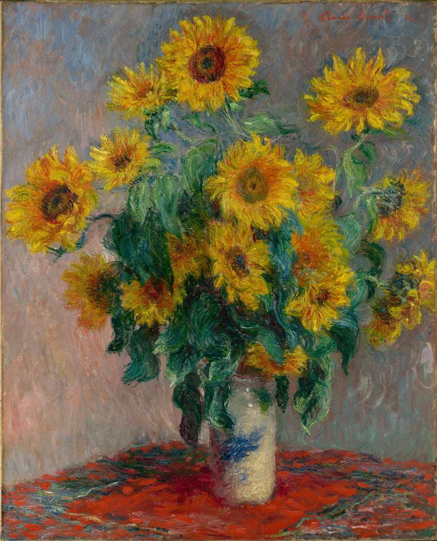 Buket solsikker W628 - Claude Monet