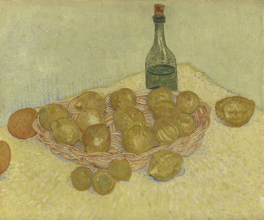 Stilleben: flaske, citroner og appelsiner - Vincent van Gogh