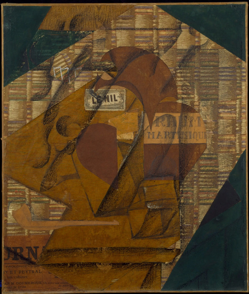 Bouteille de rom og Journal - Juan Gris