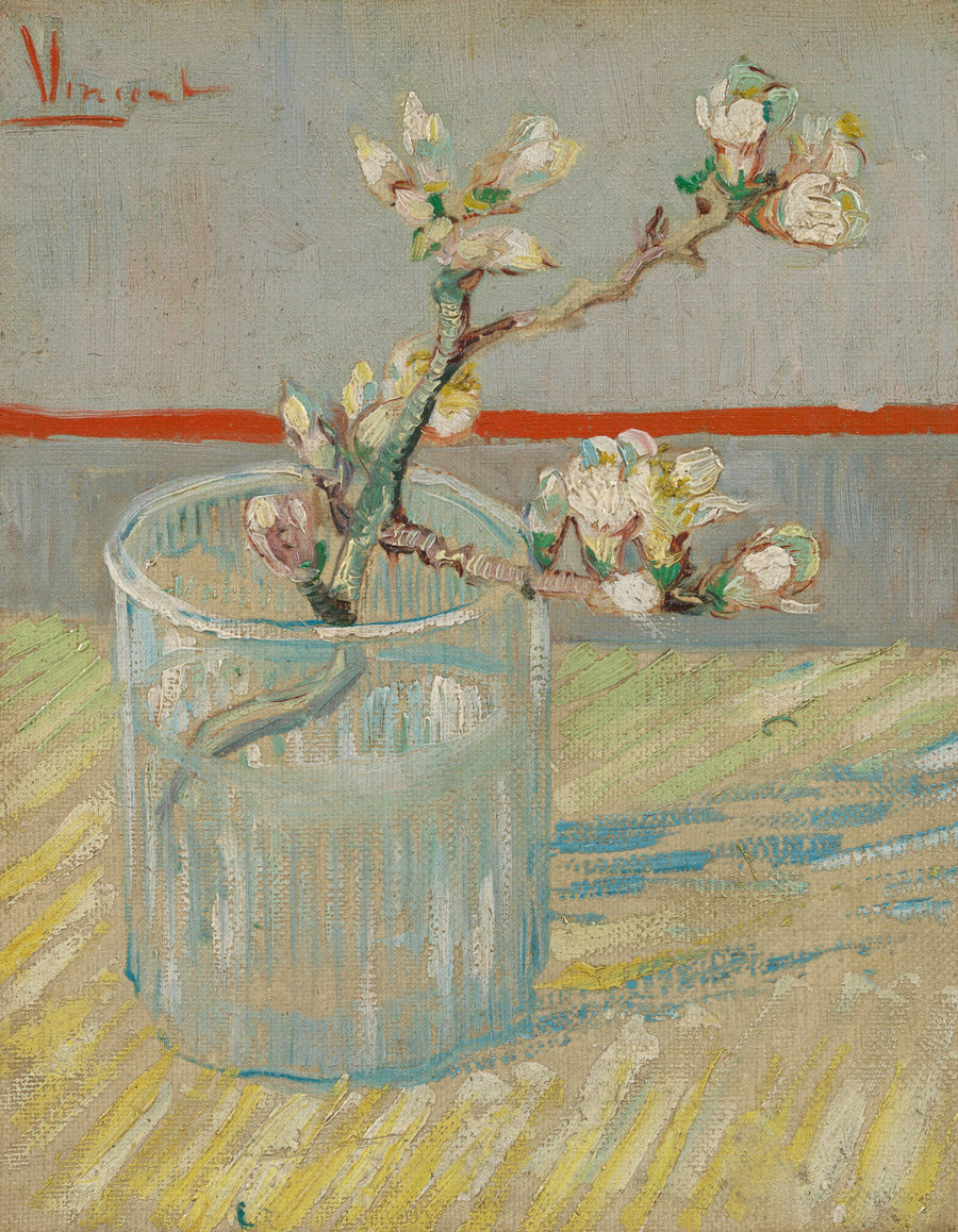 Mandelgren i blomst i et glas - Vincent van Gogh