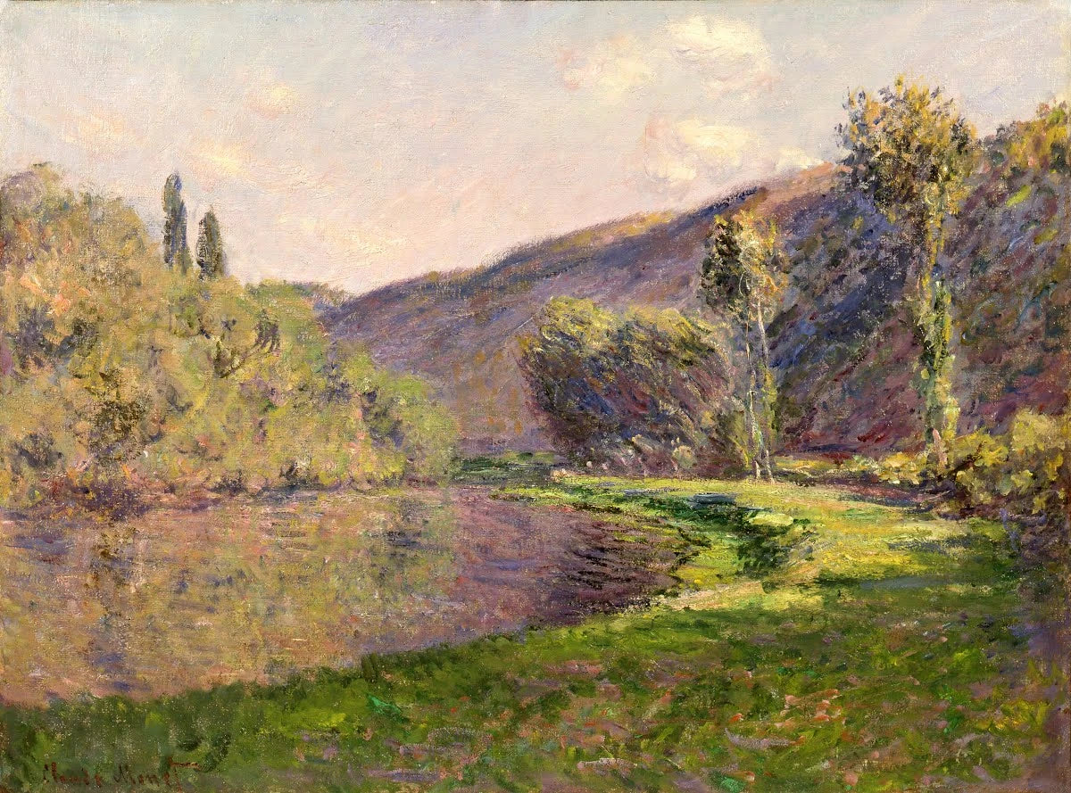 Le Bras de Jeufosse, effet de fin d’après-midi de Claude Monet, 1884 – Musée d’art moderne de Gunma, Wildenstein 910