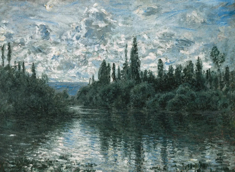 Bras de la Seine i nærheden af Vétheuil W482 - Claude Monet