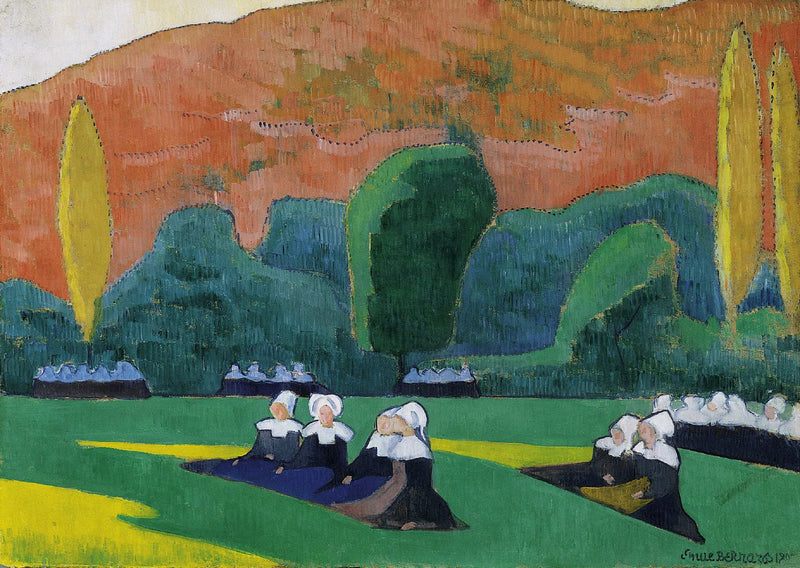 Bretonnes ved pilgrimsfærd - Émile Bernard