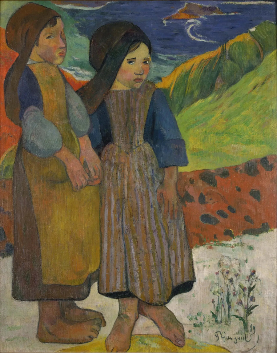 Bretonner ved havet - Paul Gauguin