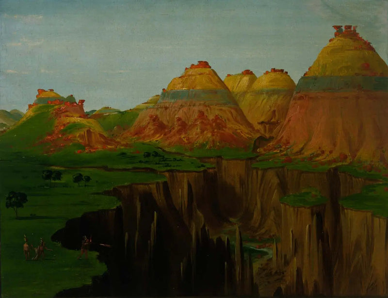 « Brick Kilns », Clay Bluffs, à 1 900 miles over Saint-Louis - George Catlin