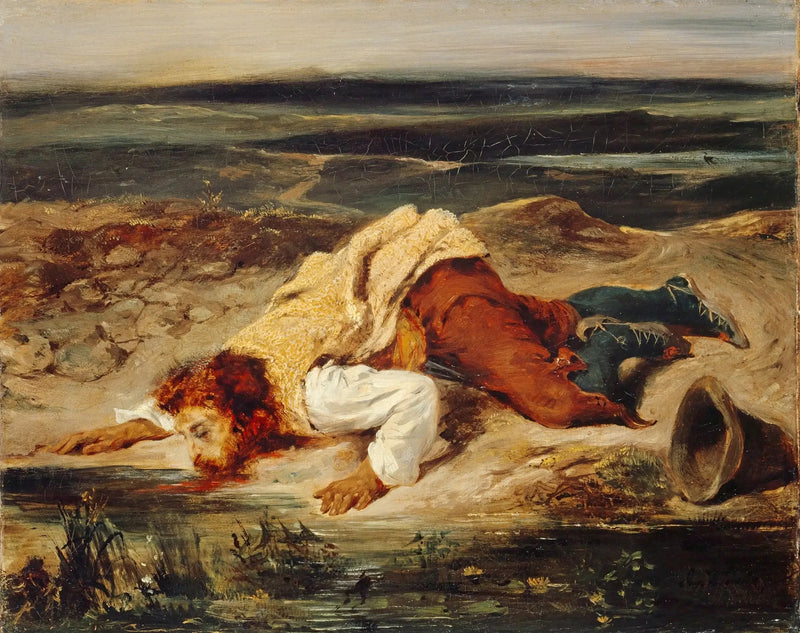 Såret brigand - Eugène Delacroix