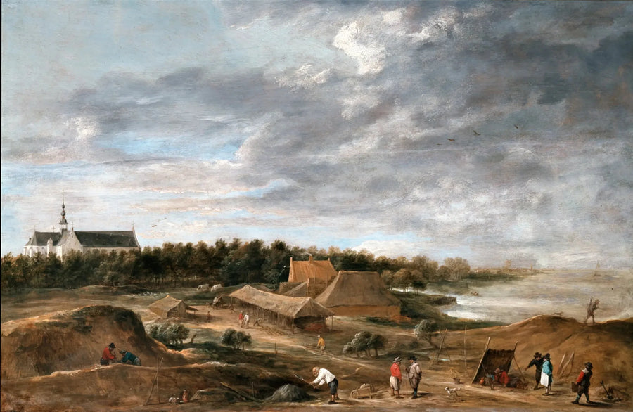 Briqueteries nær Hemiksem - David Teniers den Yngre
