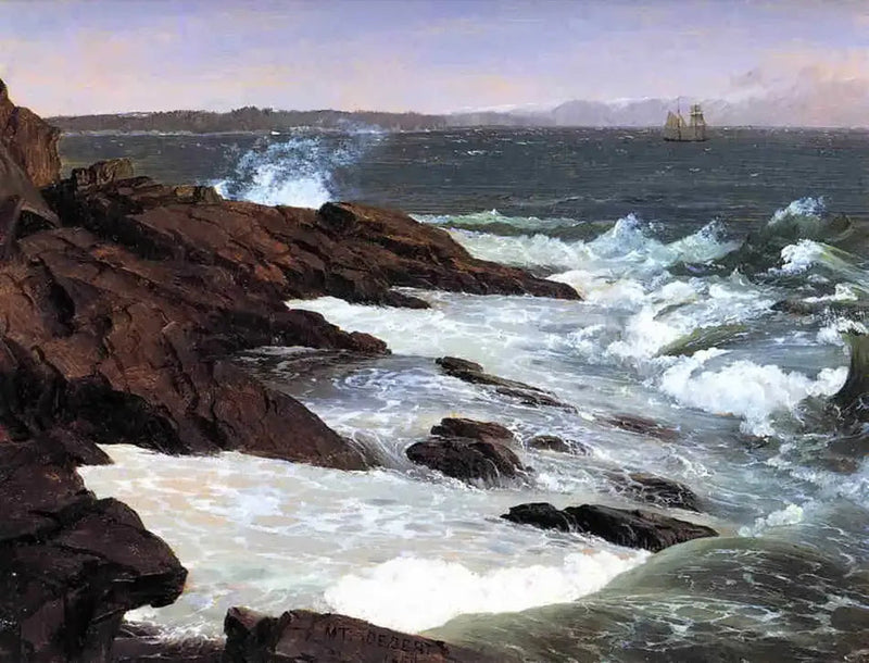 Tåge ud for Mont Désert - Frederic Edwin Church