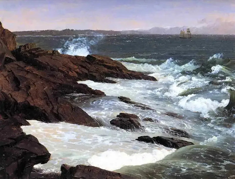 Tåge ud for Mont Désert - Frederic Edwin Church
