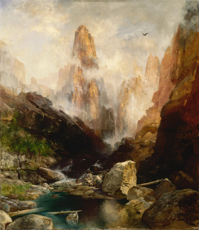 Tåge i Kanab-kløften, Utah - Thomas Moran